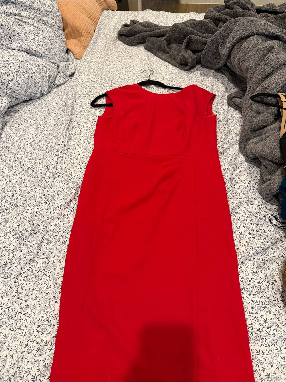 Ann Taylor Red Sleeveless Maxi Sheath Dress